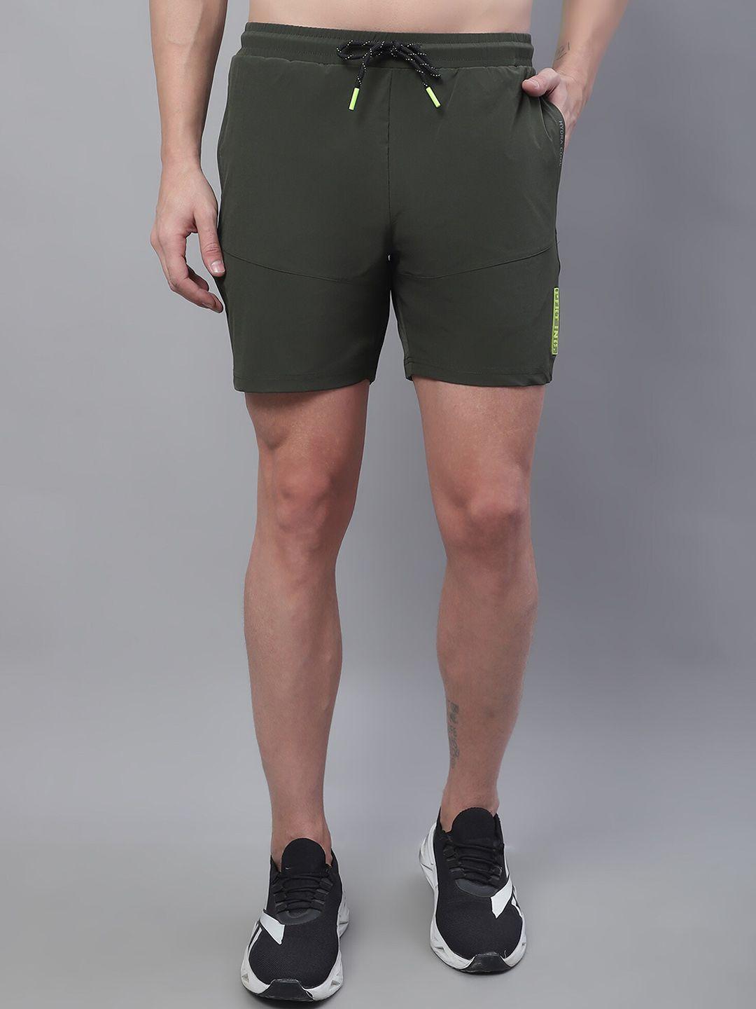 perfkt-u men olive green training or gym sports shorts