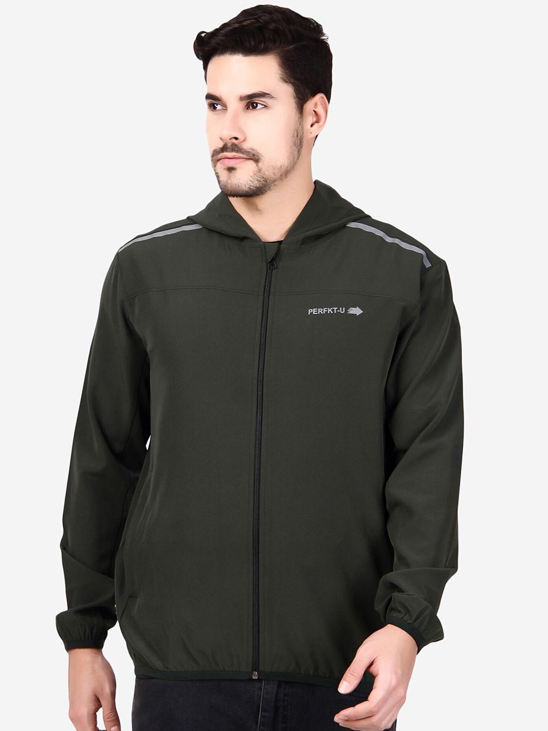 perfkt-u hooded windcheater rapid-dry running sporty jacket
