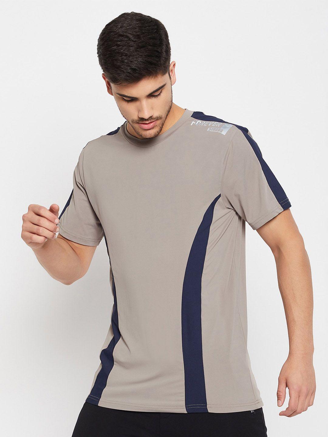 perfkt-u men grey v-neck pockets t-shirt