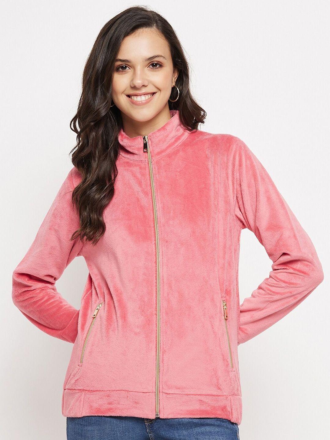 perfkt-u mock collar front-open sweatshirt