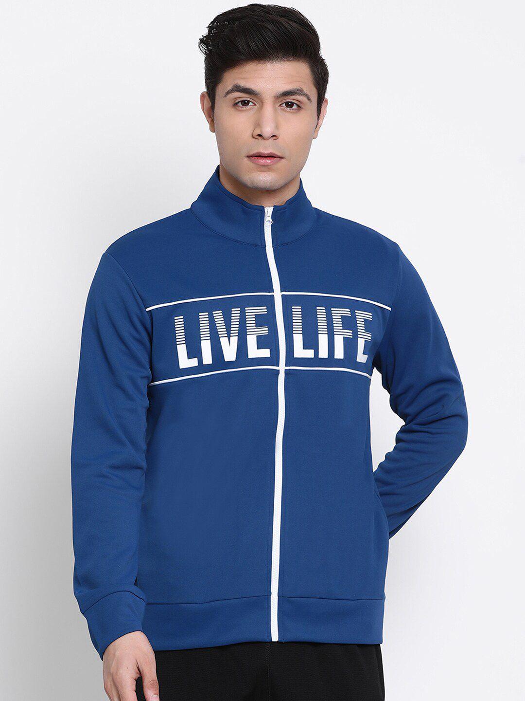 perfkt-u typography printed windcheater antimicrobial training or gym sporty jacket