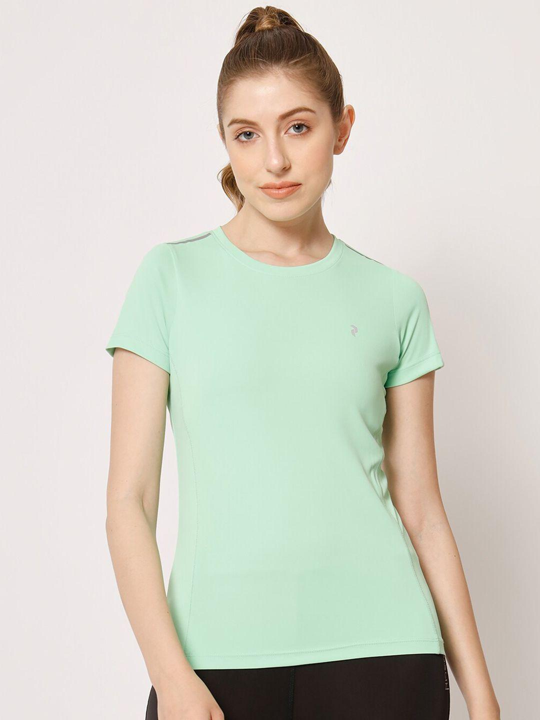 perfkt-u women green pockets t-shirt