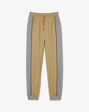 perforated effect track pants