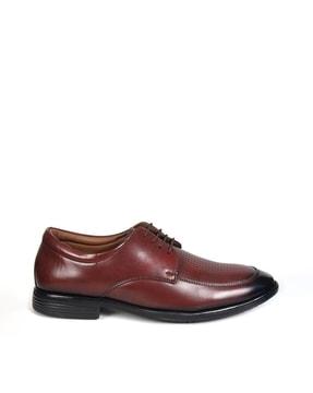 perforated formal derby shoes