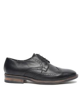 perforated formal lace-up shoes