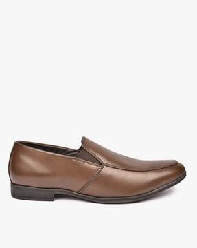 perforated slip-on formal shoes