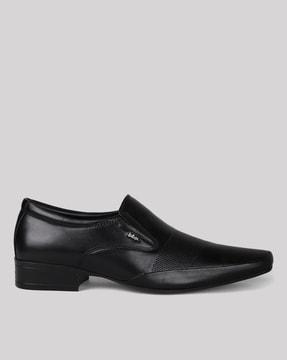 perforated slip-on formal shoes