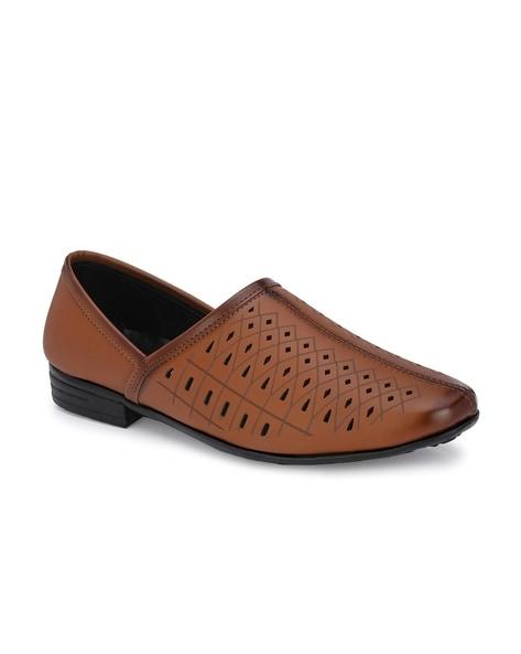 perforated slip-on shoes