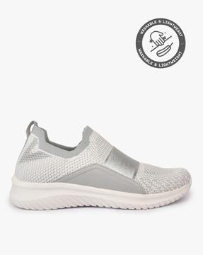 perforated slip-on sports shoes