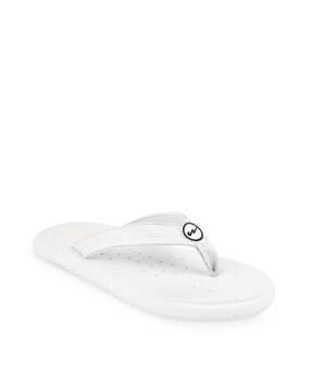perforated thong-strap flip-flops