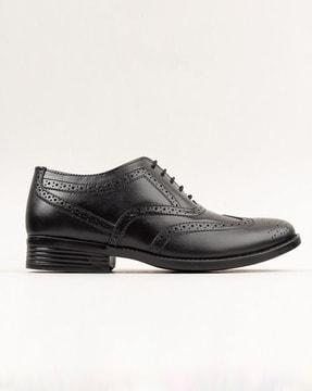 perforated brogues with lace fastening