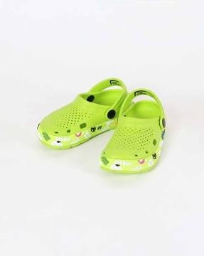 perforated clogs with slingback