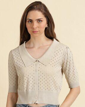 perforated crop top