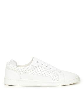 perforated lace-up casual shoes