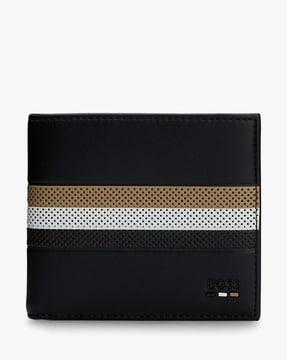 perforated signature stripe wallet