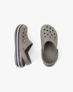 perforated slingback clogs