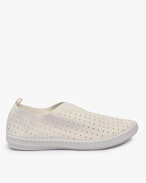 perforated slip-on casual shoes