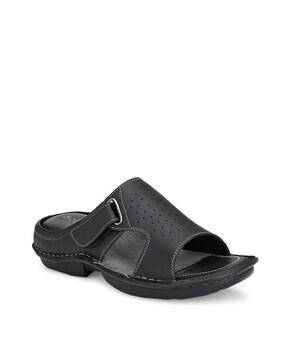 perforated slip-on sandals