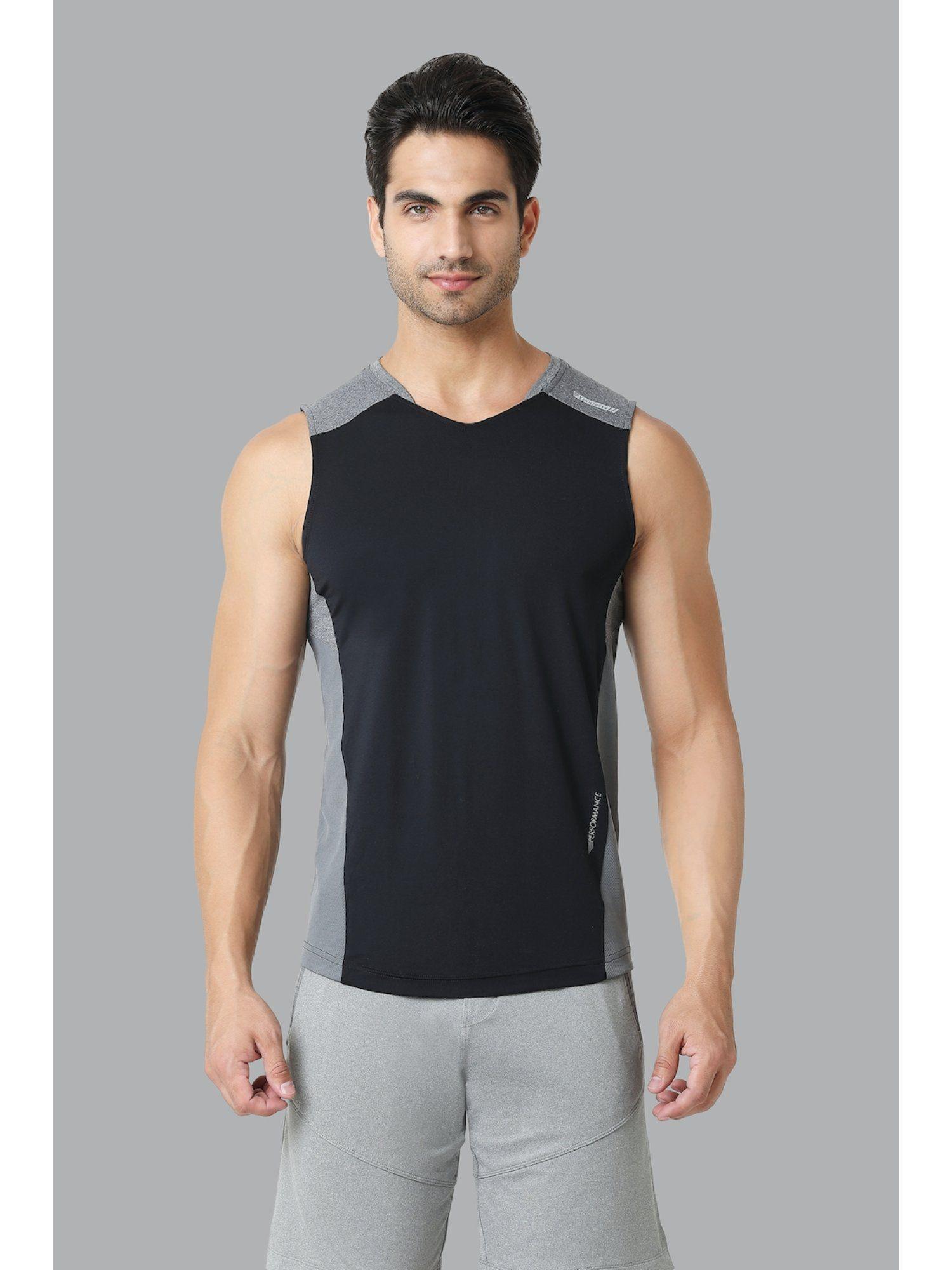 performance men swift dry & high stretch vest - black