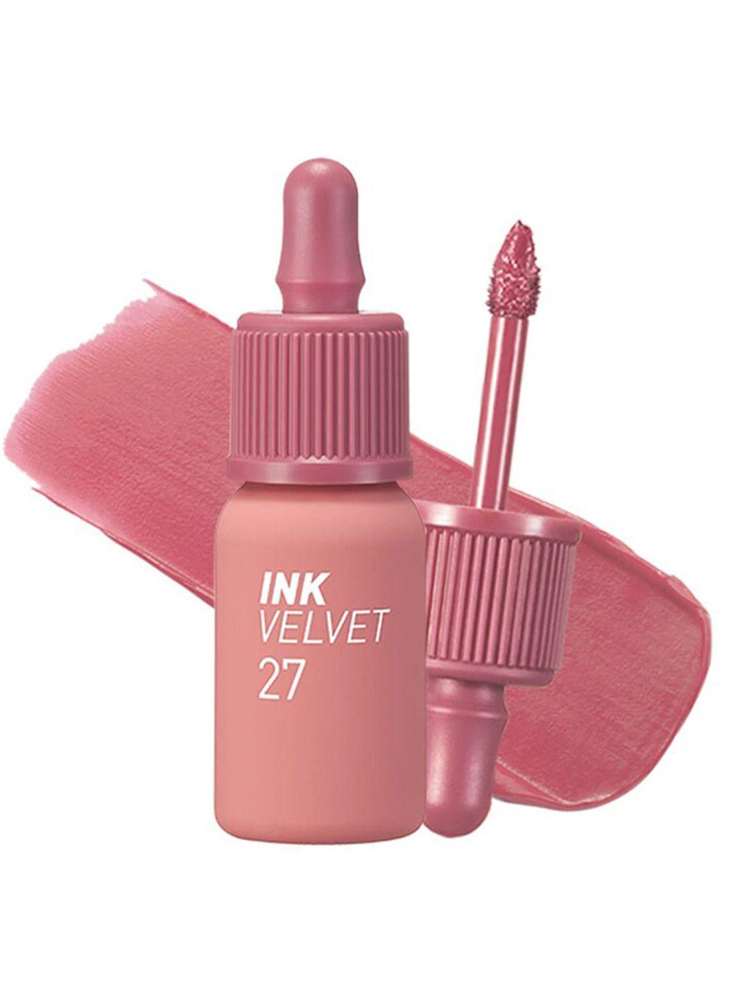 peripera ink velvet long-lasting liquid lipstick - strawberry nude 27