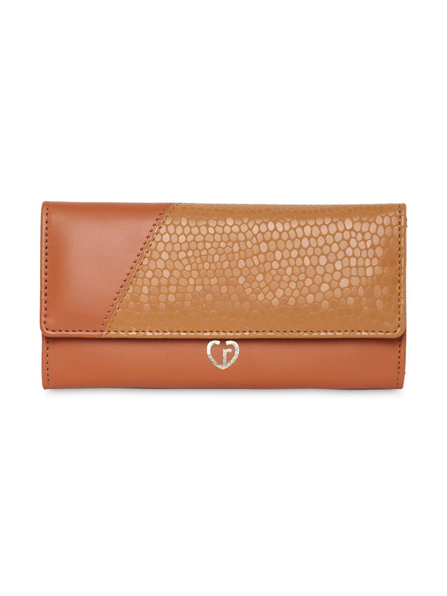 pernille flopover large tan wallet