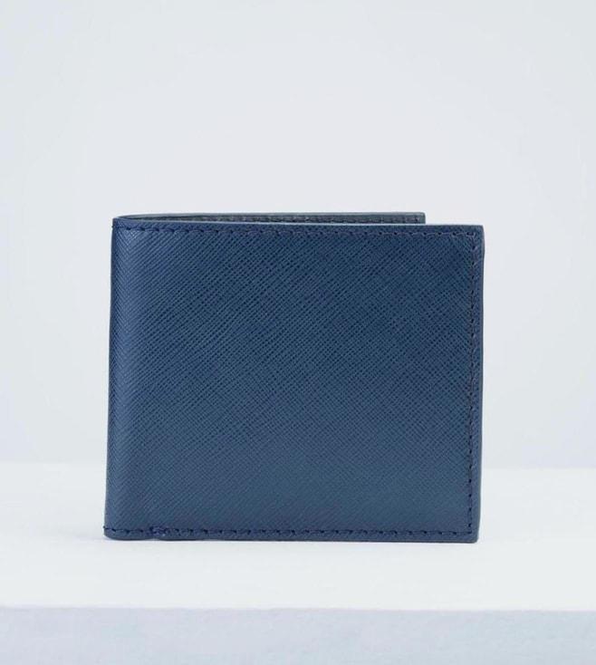 perona navy blue mens wallet