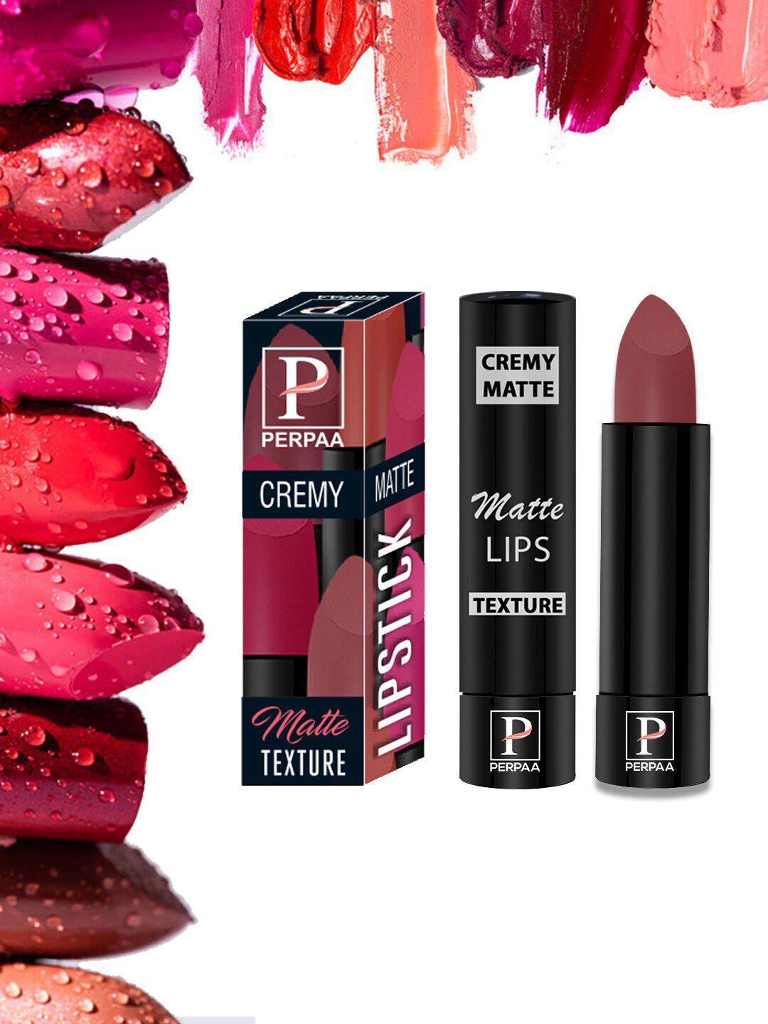 perpaa cremy long lasting matte texture bullet lipstick 3.5 g - brick red 110