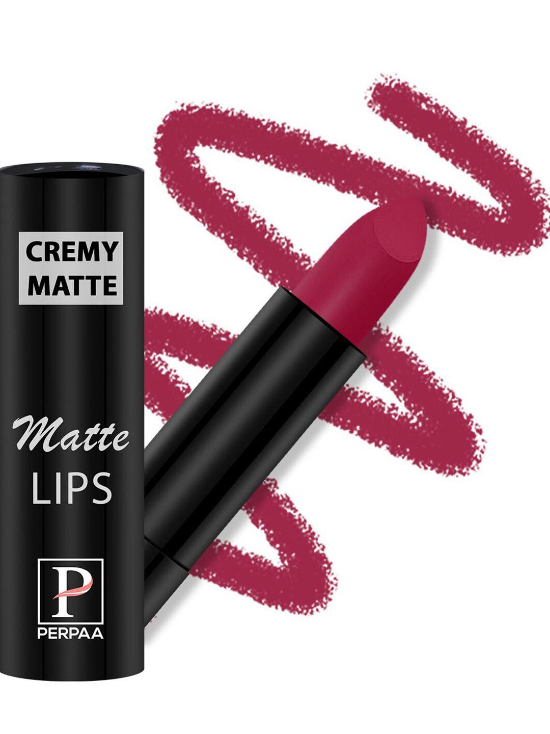 perpaa long lasting & waterproof creamy matte lipstick with vitamin e - ruby magenta 84