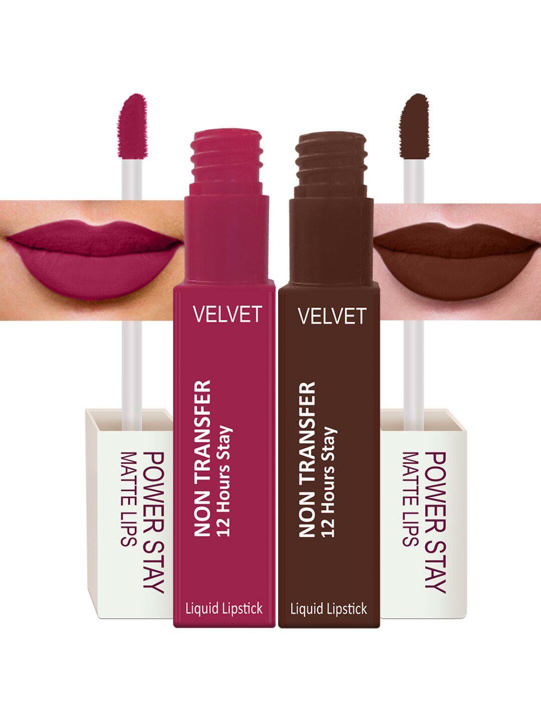 perpaa set of 2 waterproof liquid matte power stay lipstick 100gm