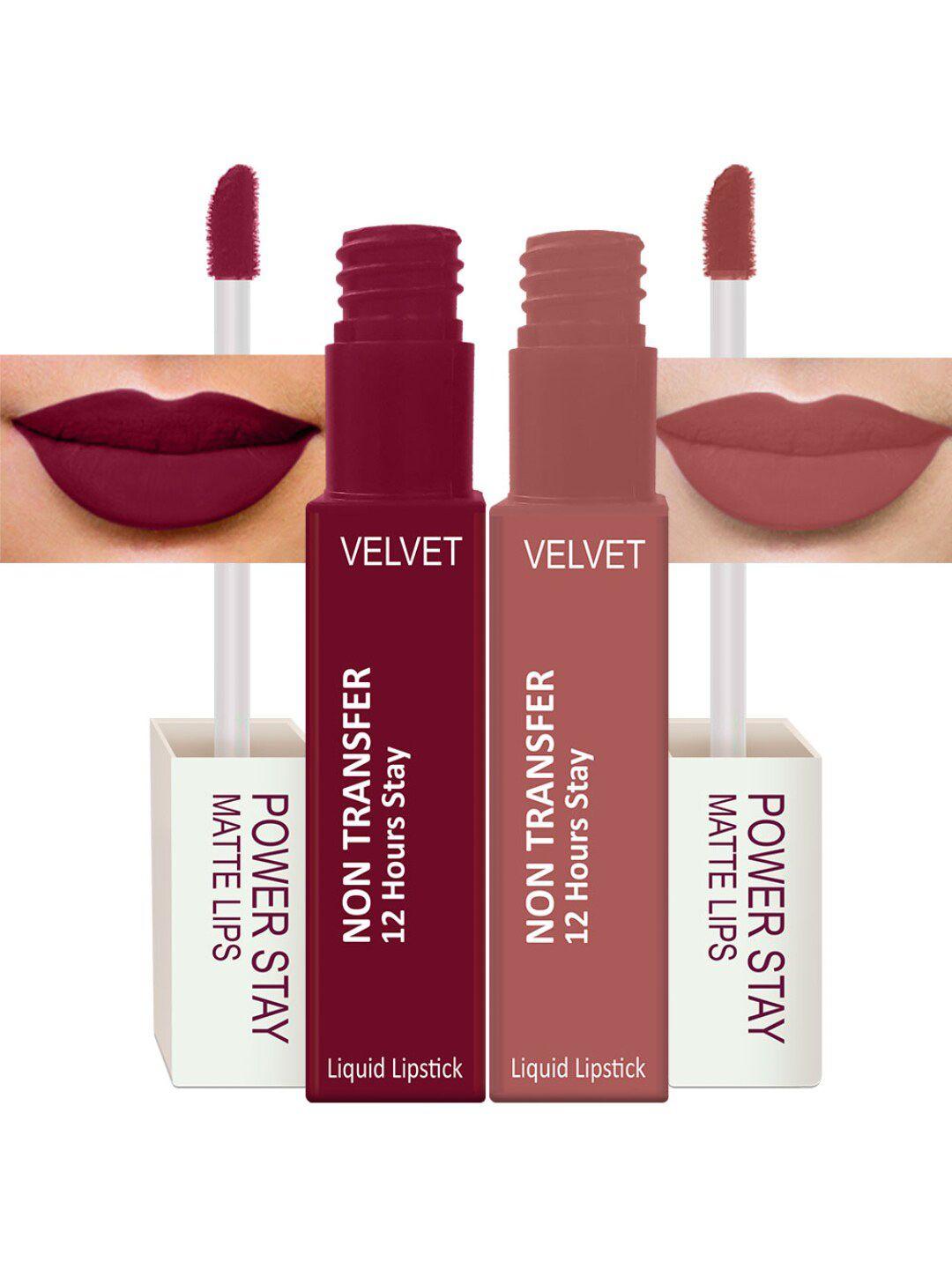 perpaa set of 2 waterproof liquid matte power stay lipstick 100gm