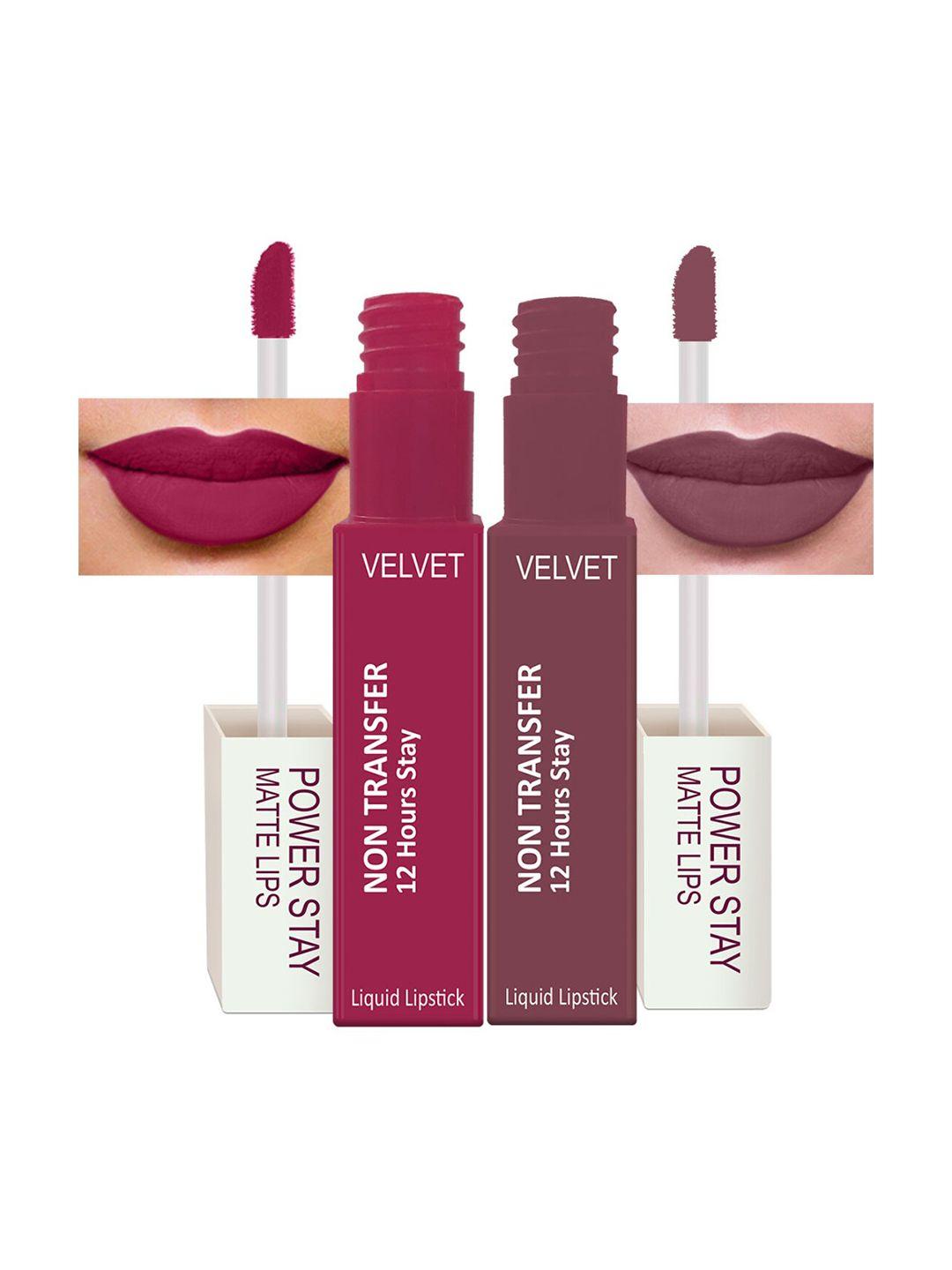 perpaa set of 2 waterproof liquid matte power stay lipstick 100gm