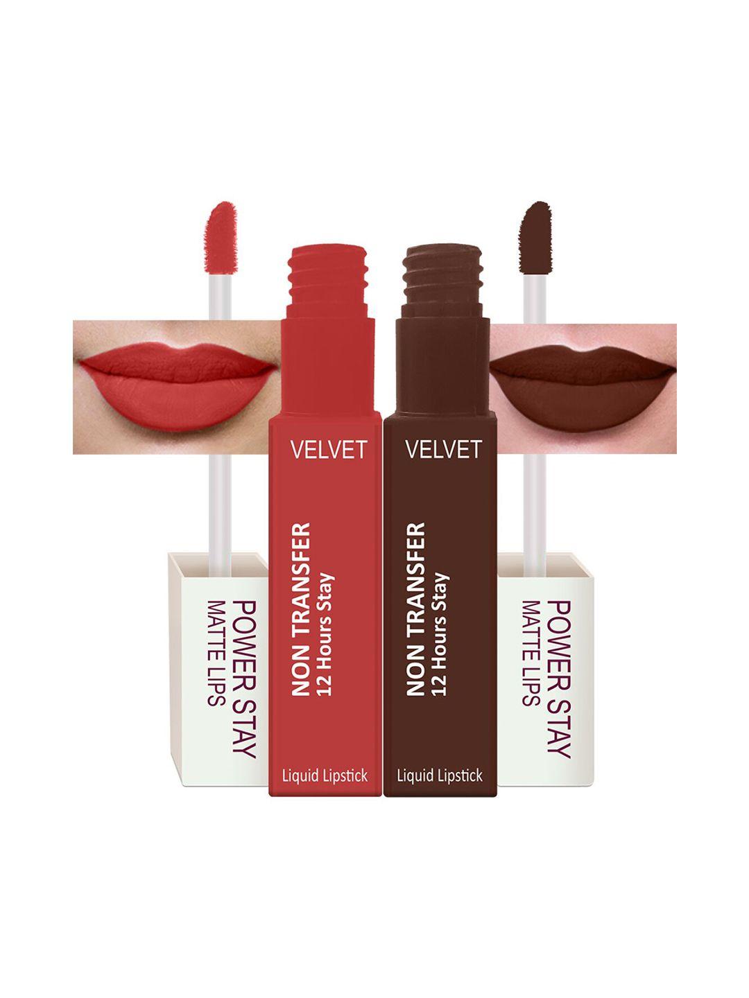 perpaa set of 2 waterproof liquid matte power stay lipstick 100gm