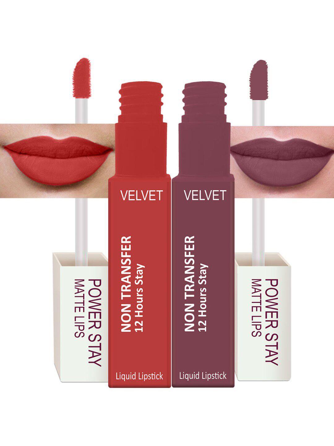 perpaa set of 2 waterproof liquid matte power stay lipstick 4ml