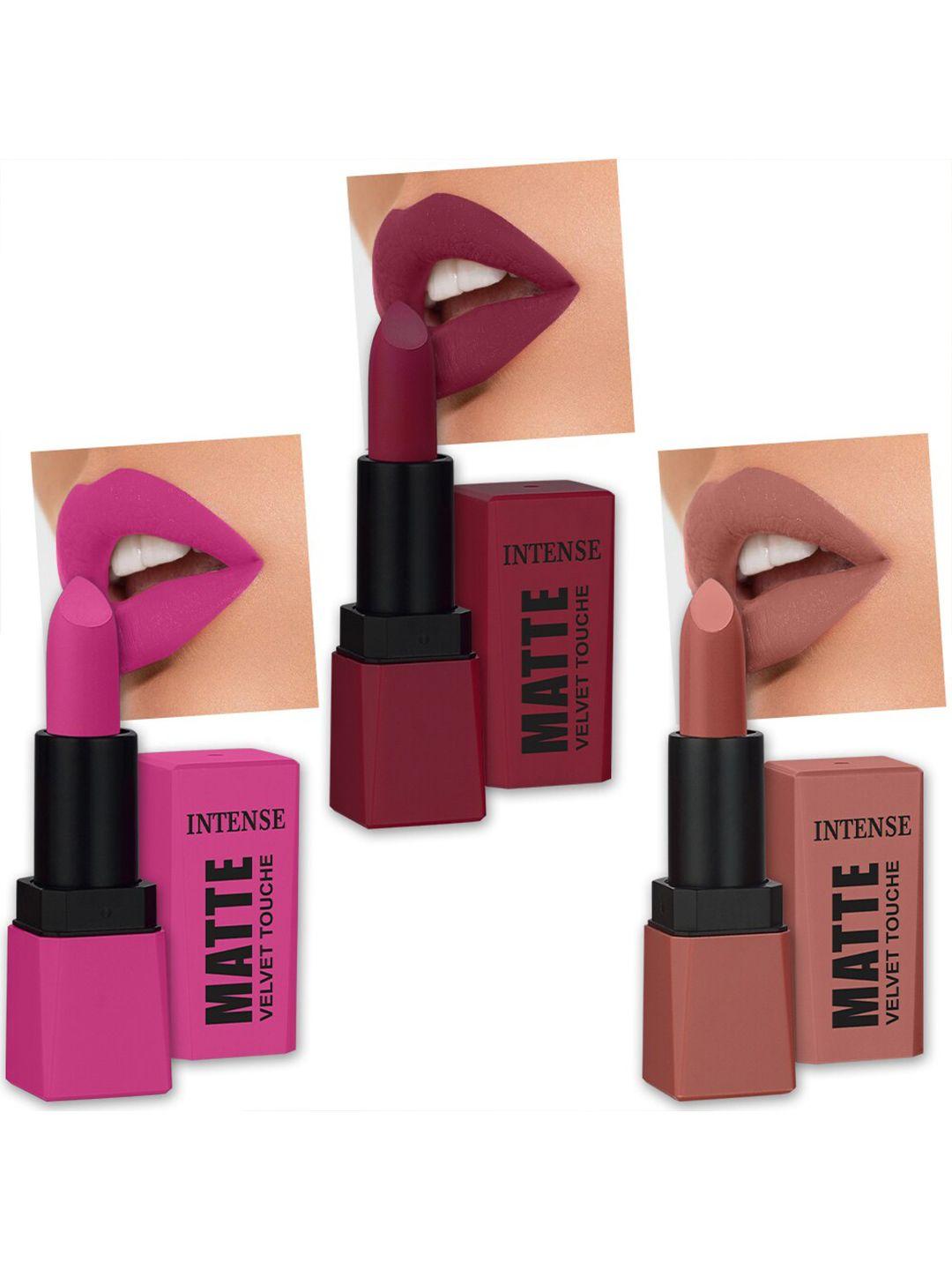 perpaa set of 3 sensational creamy matte long lasting lipsticks