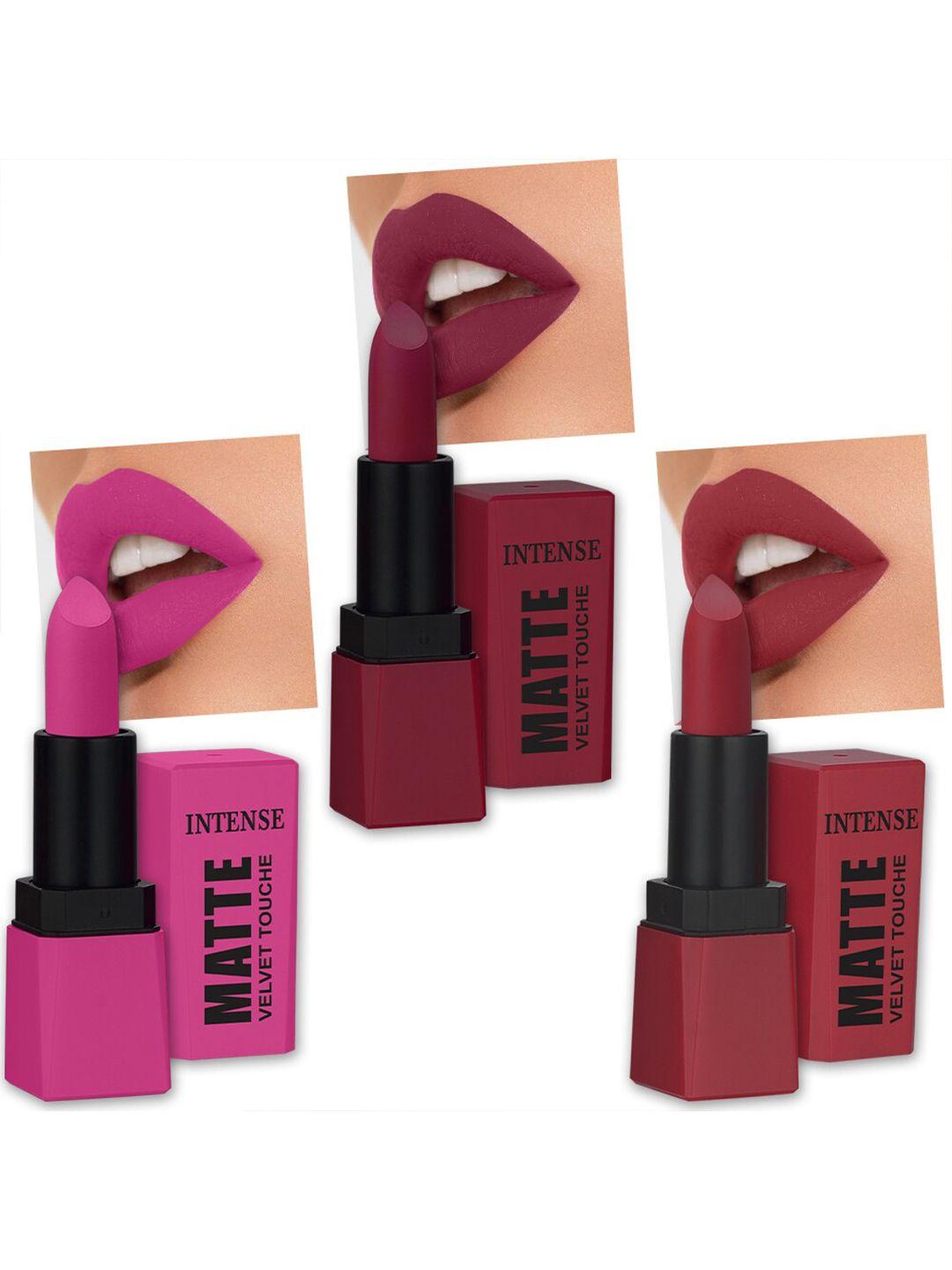 perpaa set of 3 sensational creamy matte long lasting lipsticks