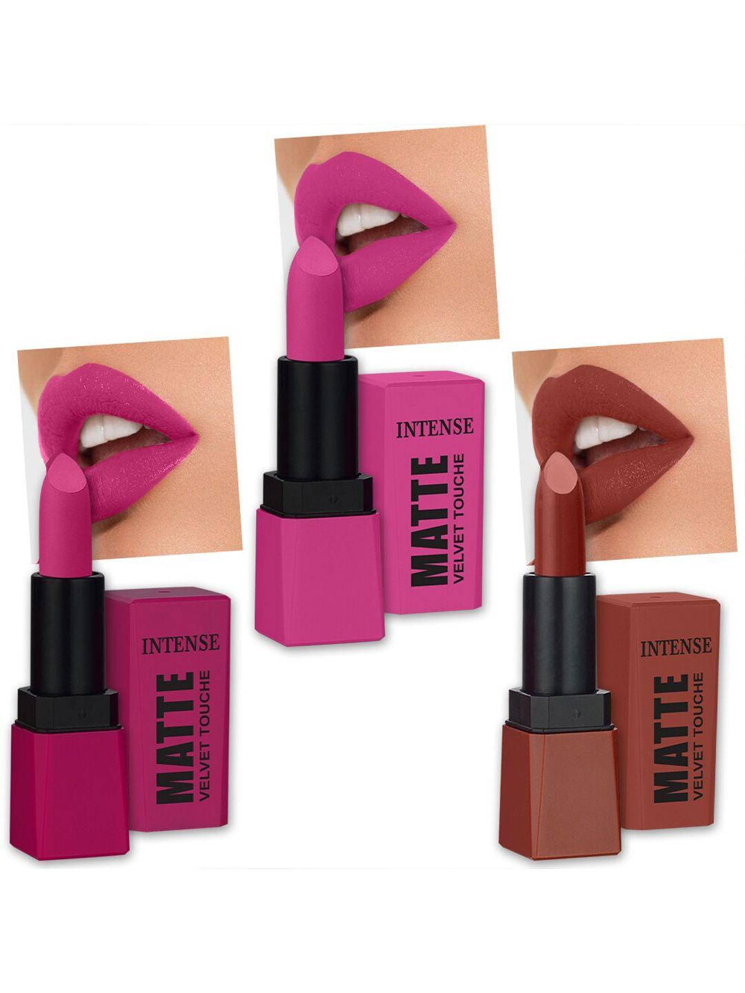 perpaa set of 3 sensational creamy matte long lasting lipsticks