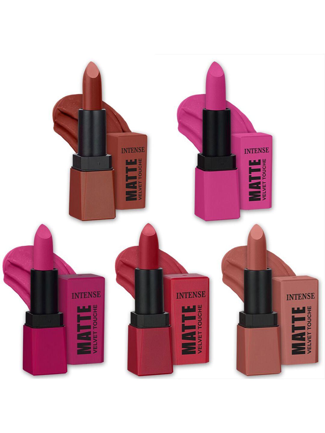 perpaa set of 5 sensational creamy matte long lasting lipsticks