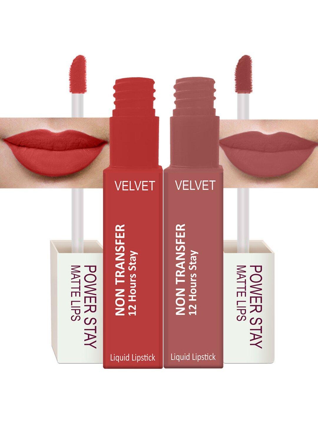 perpaa women set of 2 waterproof liquid matte power stay lipstick