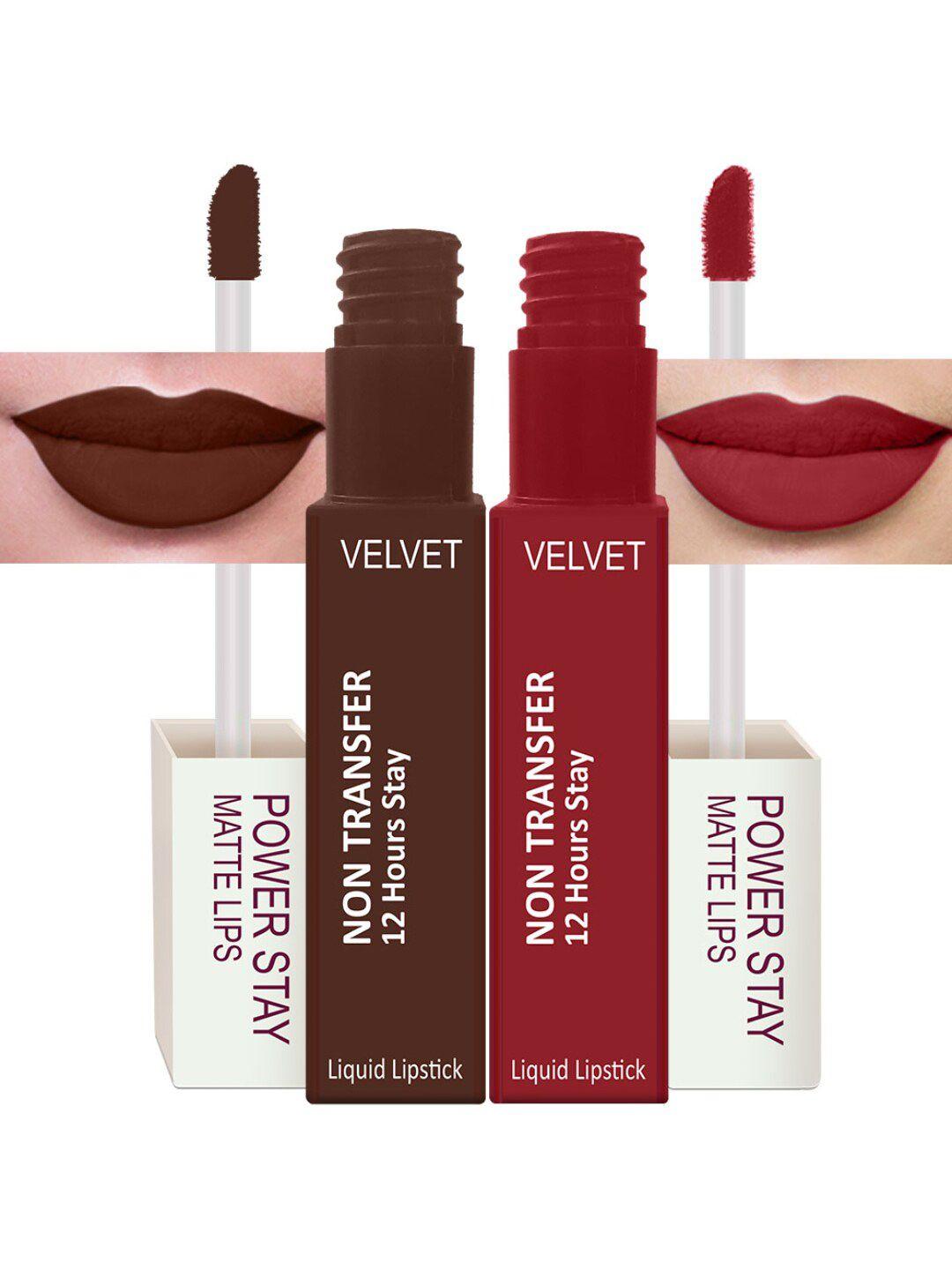 perpaa women set of 2 waterproof liquid matte power stay lipstick