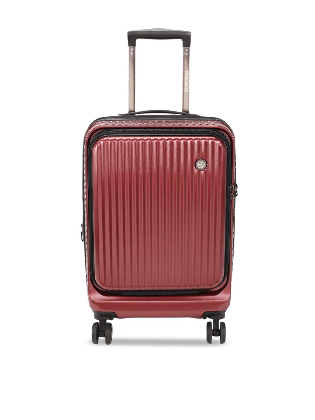 perquisite voyager wine red hard 20" cabin luggage