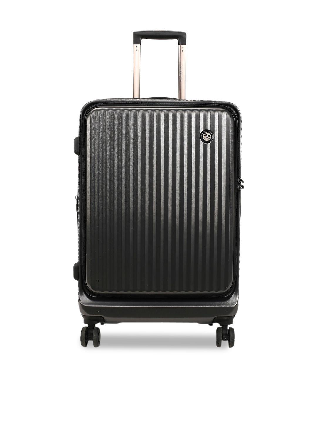perquisite yita voyager textured hard shell medium-sized trolley suitcase