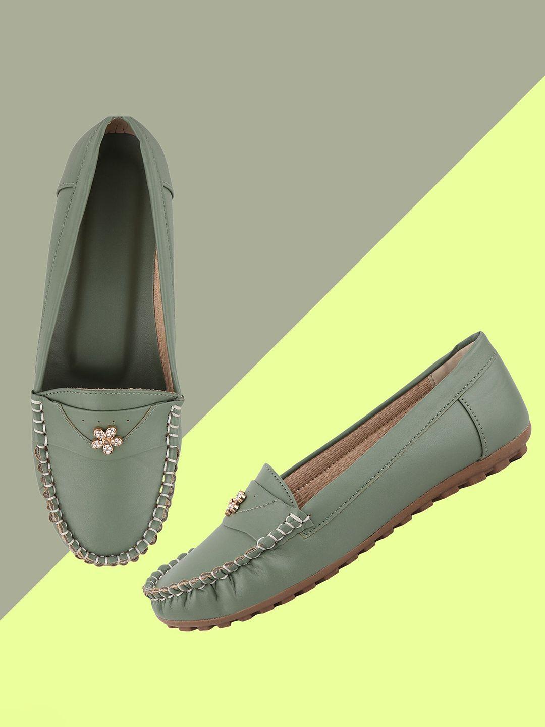 pery pao girls embellished round toe loafers