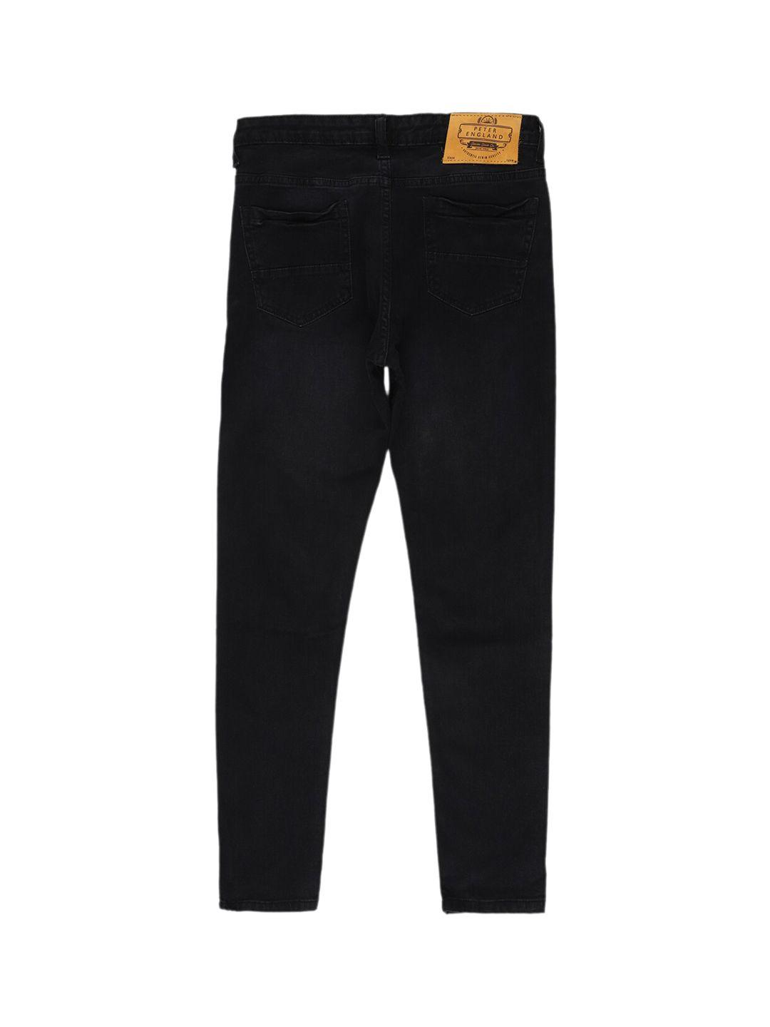 peter england boys black skinny fit pure cotton jeans