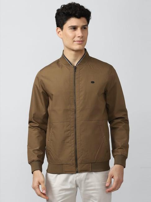 peter england casuals brown regular fit jacket