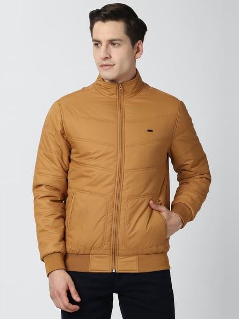 peter england casuals brown regular fit jacket
