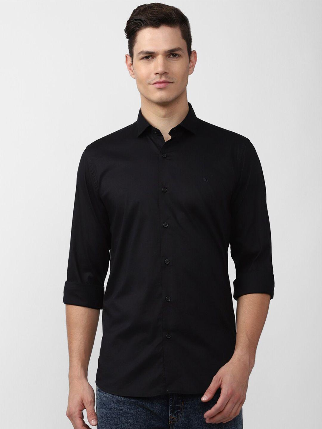 peter-england-casuals-men-black-slim-fit-casual-shirt