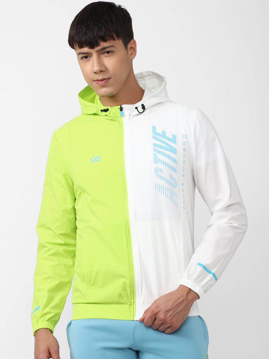 peter england casuals men colourblocked training or gym sporty jacket