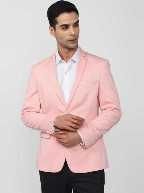 peter england elite pink slim fit blazer