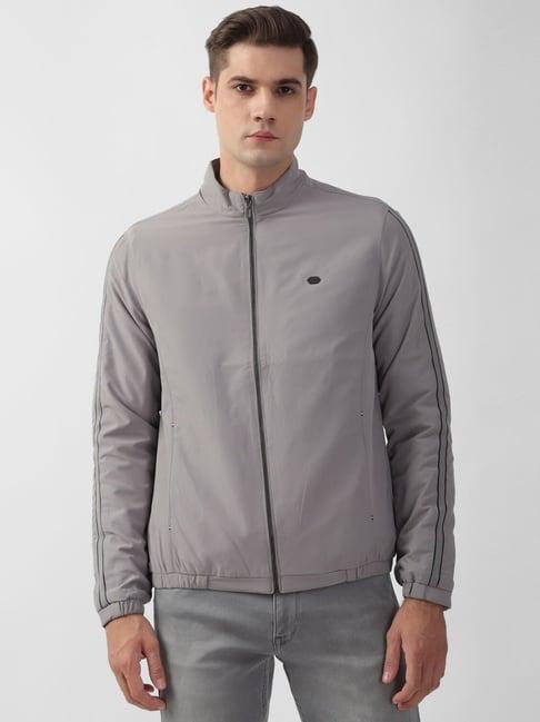 peter england grey regular fit jacket