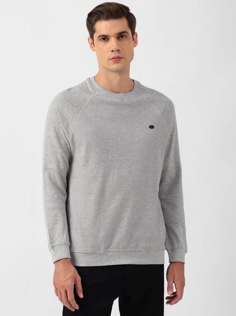 peter england jeans grey slim fit sweatshirt